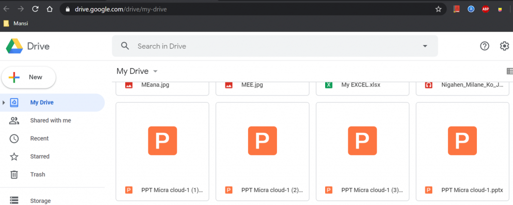 Excel file recovery from Google Drive Backup