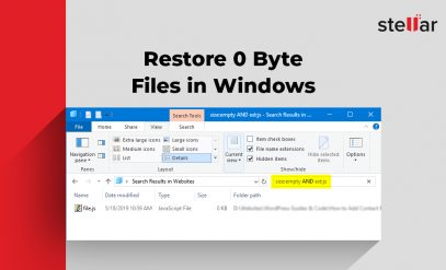 restore 0 byte files in Windows