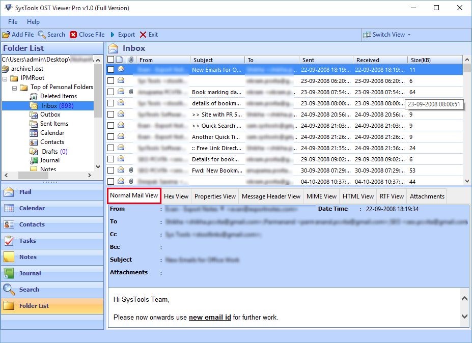 SysTools OST Viewer