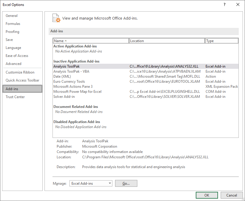 Excel Add-ins