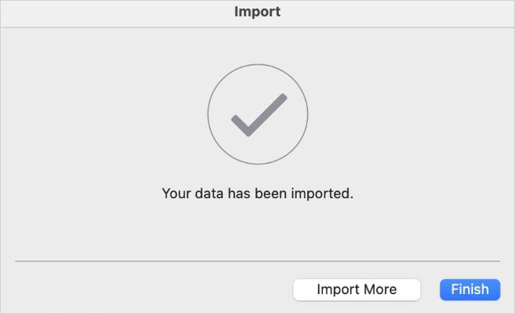 Click Finish to complete the process