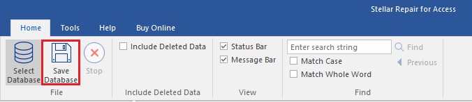 Select objects, Save Database.