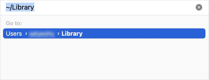 Type ~/Library and press return