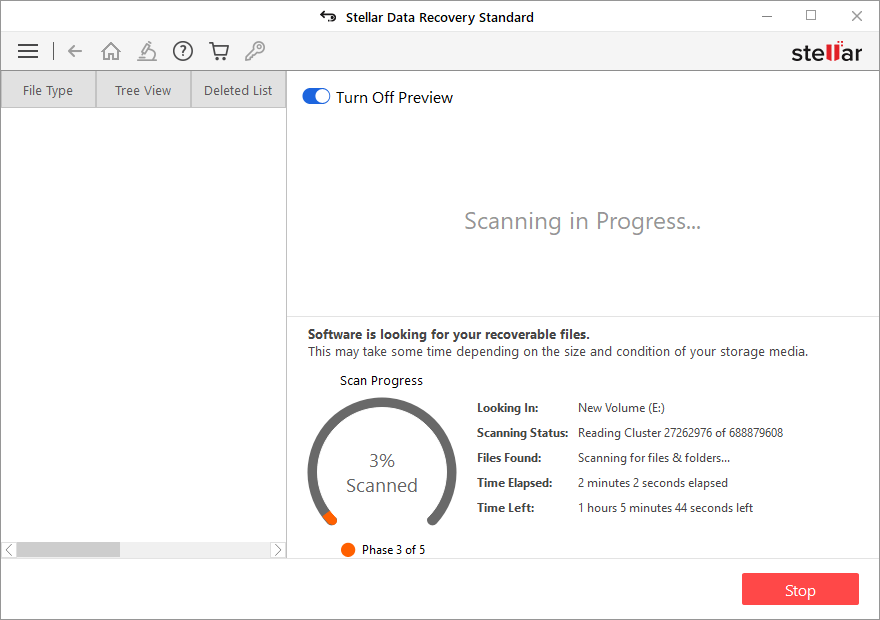 Scanning is in progress