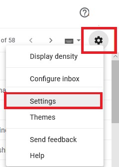 Settings’ icon