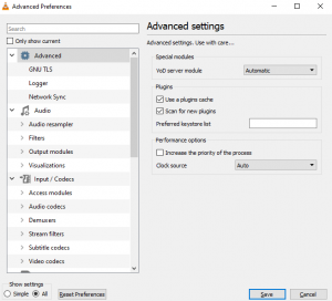 VLC_Advanced Preferences_Select All