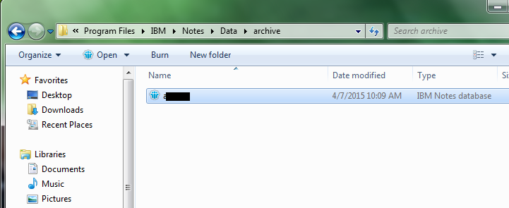 Lotus Notes Archive File Location