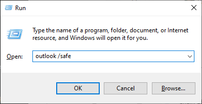 MS Outlook in safe mode