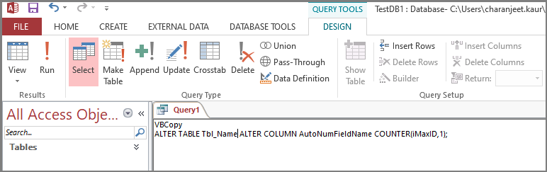 Query in Access