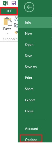 Excel Options