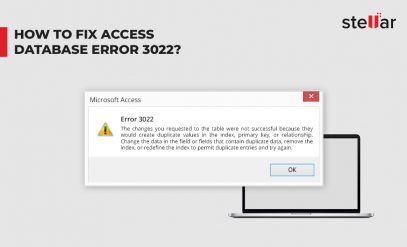 fix access database error 3022