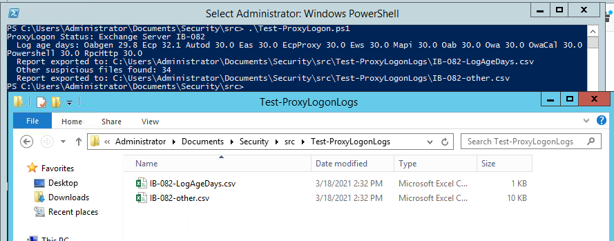 Tes-Hafnium or Test-ProxyLogon.ps1 script for Hafnium