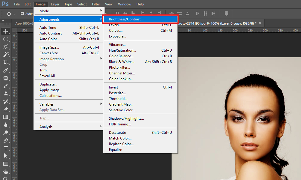 Brightness/Contrast option in Image
