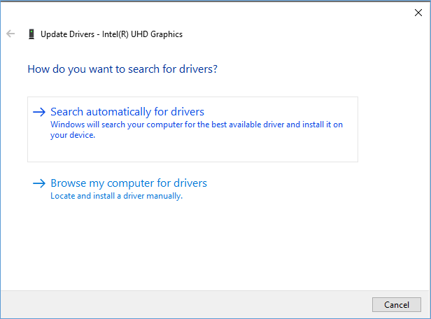 search drivers windows