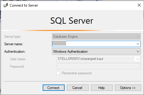 Connect to SQL Server instance