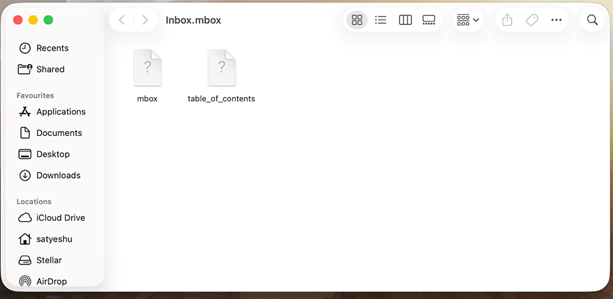 Inbox.mbox window