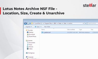 Lotus Notes Archive – Default Location, Archiving & Unarchiving