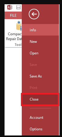 Click the File tab