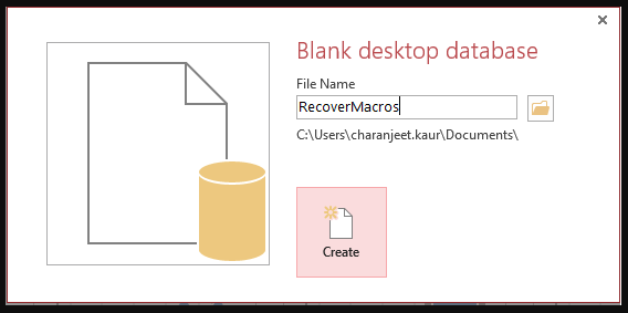click Create a new database 