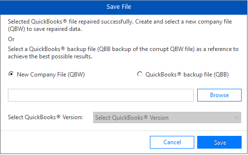 Instructions for selecting options in the 'Save File' window.