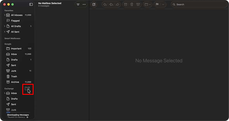 add a new mailbox folder