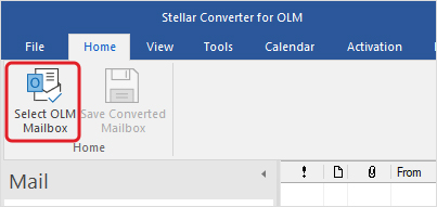 Select OLM Mailbox option
