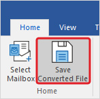 click on Save Converted File in the ribbon