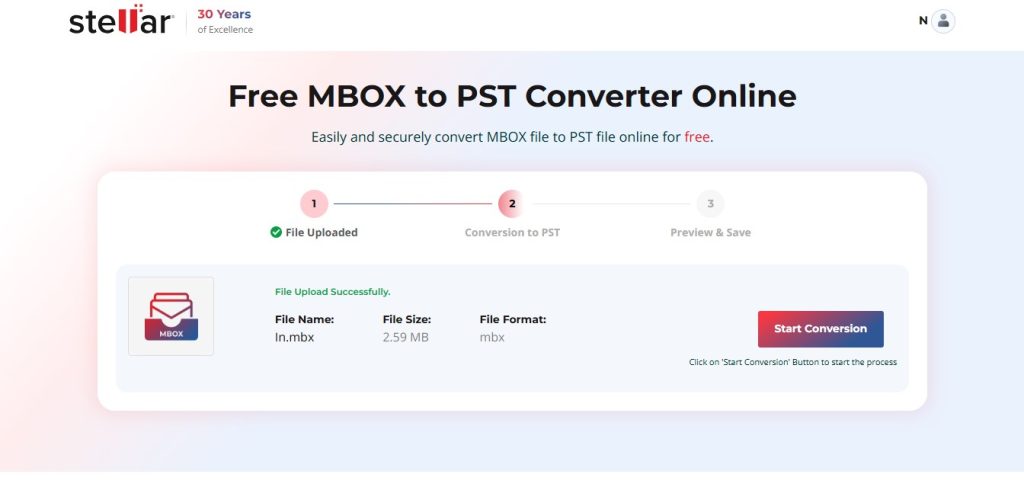 Click on Start Conversion