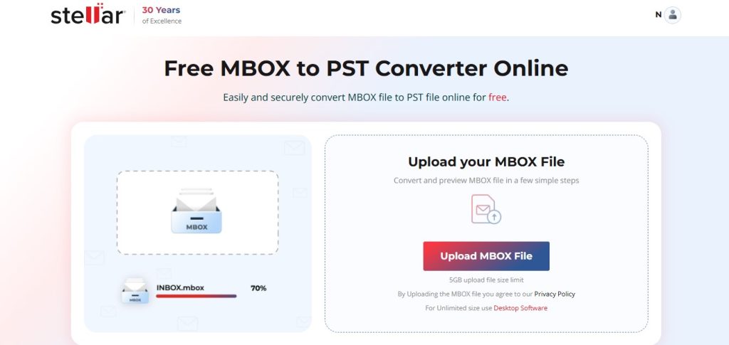 Click on Upload MBOX File again