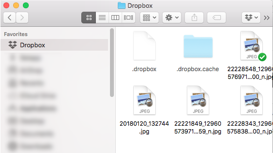 dropbox folder sync for mac