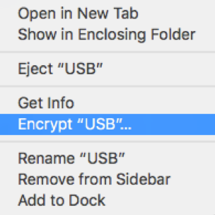 Encrypt Mac USB