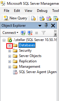 Database option in SSMS