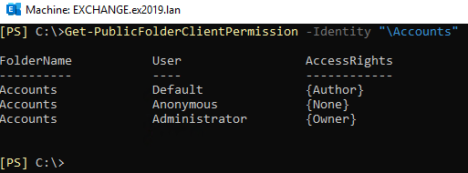 Get PublicFolderClientPermission