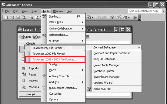 Access 97 MBD to Access 2002-2003 accdb