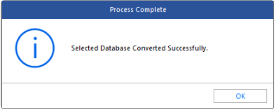 Database Conversion Process Completion