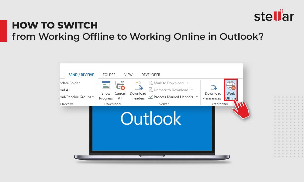 Outlook from offline to online