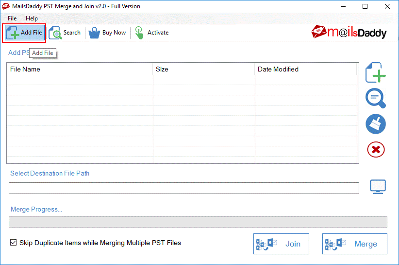 MailsDaddy PST Merge and Join Tool