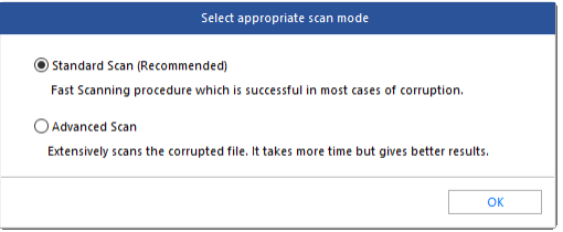 Choose Scan Mode