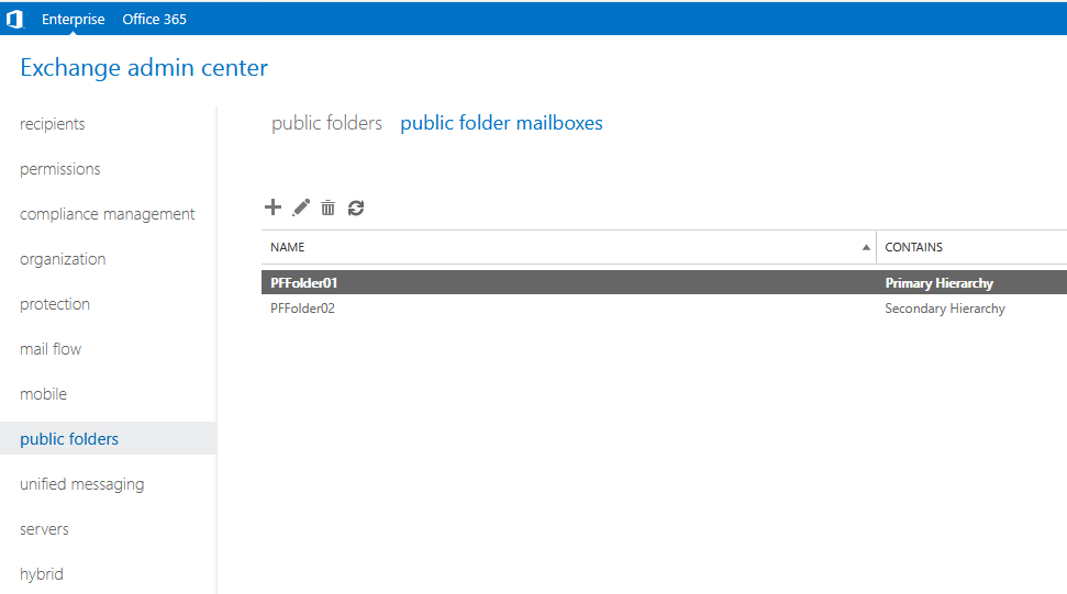 exchange public folder database