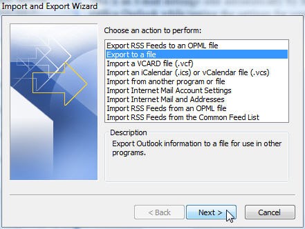 Export to a File