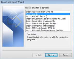 Export to a file