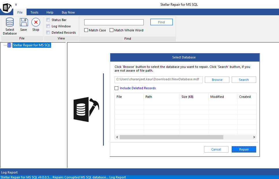 Repair Corrupt SQL Database File