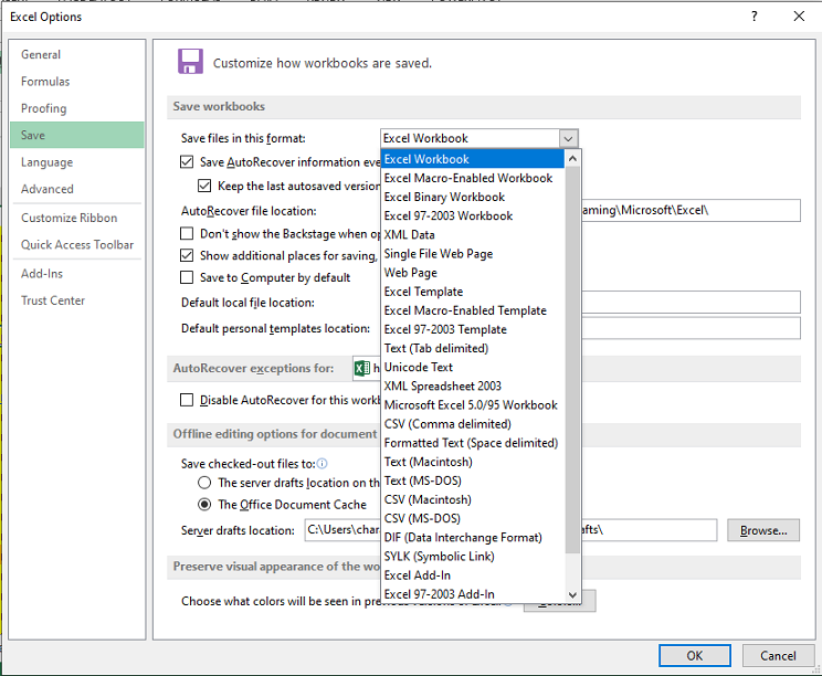 Save Workbook in Other File Format