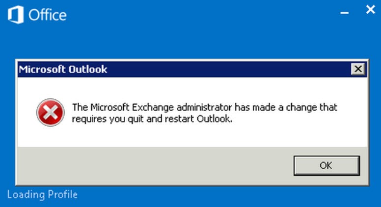 Restart Outlook