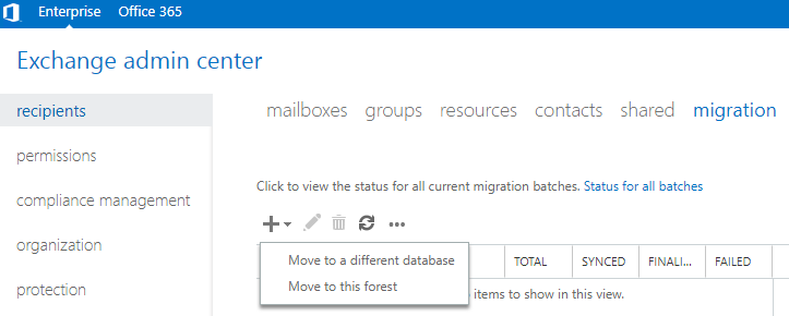 Exchange Admin Center