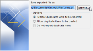 Save exported OST file