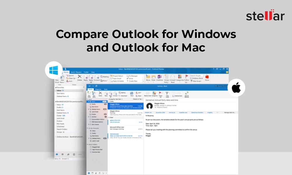 Outlook for Windows Vs Outlook for Mac