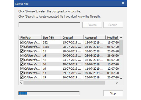 Scan Corrupt Excel File