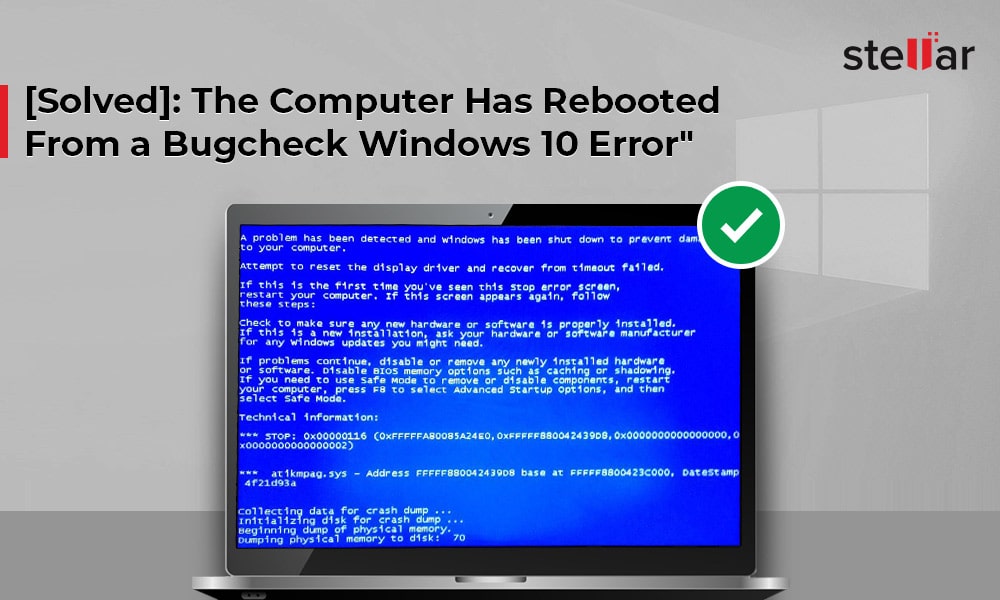 bsod rebooted bugcheck