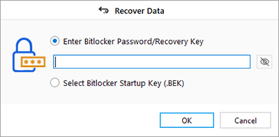Enter encrypted drive password/key